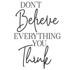 don't believe everything you think