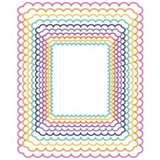 nested scallop rectangle frames set