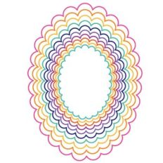 nested scallop oval frames
