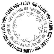 I love you sentiment circle frames