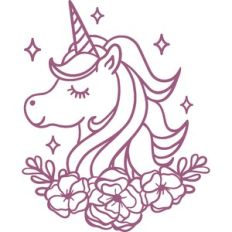 unicorn with flowers