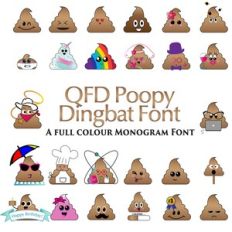 qfd poopy colour dingbat font