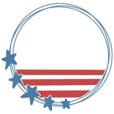 american flag wreath frame stripe