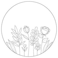 wildflower circle frame