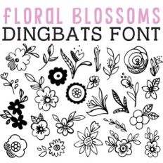 cg floral blossoms dingbats