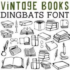 cg vintage books dingbats