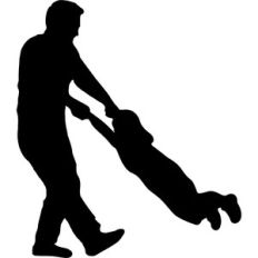 father and daughter silhouette