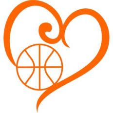 basketball with heart