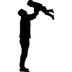 father and son silhouette