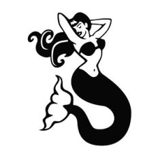 retro mermaid