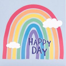 happy day rainbow card print and cut