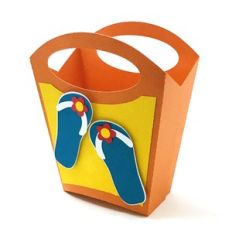 beach bag with flip flops