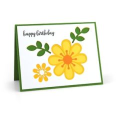 a2 stacked card flower birthday