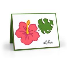 a2 stacked card flower aloha