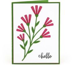 a2 stacked card flower hello