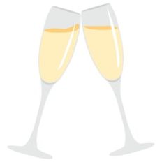 toasting glasses of champagne