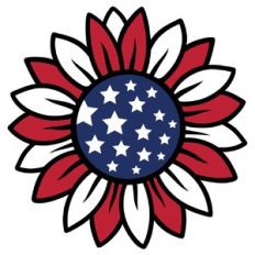 american flag sunflower