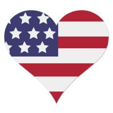 american flag heart