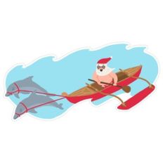 hawaiian christmas santa