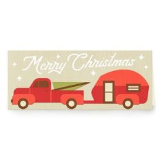 christmas truck camper slimline card