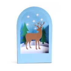 winter deer box card