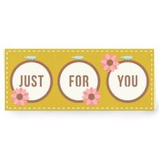 just for you embroidery slimline card