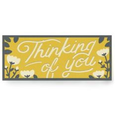 thinking of you flower slimline card