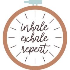 embroidery inhale exhale repeat