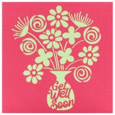 floral bouquet get well soon card