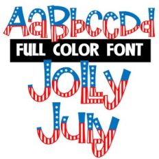 jolly july color font