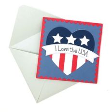 I love the usa 5x5 card and envelope