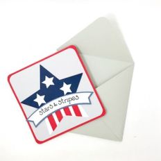 stars and stripes 5x5 card and envelope