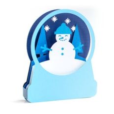 snow globe card snowman