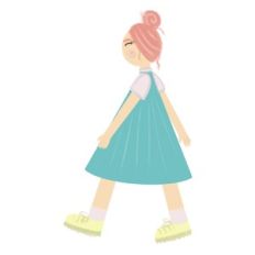 girl in blue dress