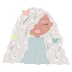 girl with butterflies