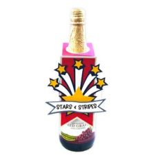 patriotic shooting stars bottle tag label