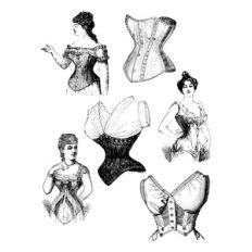 vintage finer things corsets print and cut