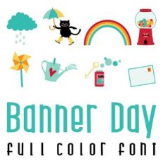 banner day full color font
