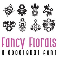 fancy florals doodlebat font