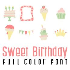 sweet birthday full color font