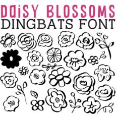 cg daisy blossoms dingbats