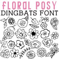 cg floral posy dingbats
