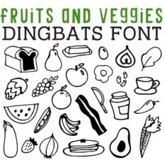 cg fruits and veggies dingbats