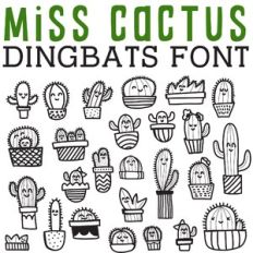 cg miss cactus dingbats