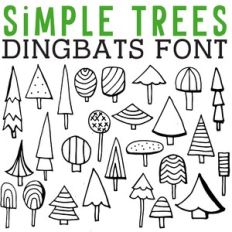 cg simple trees dingbats