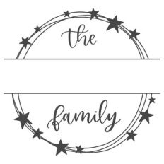 the family stars name monogram frame