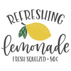 refreshing lemonade sign