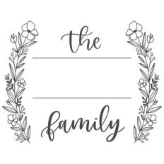 wildflower family name frame