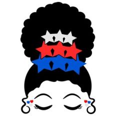 afro puff miss star spangled 4th of july