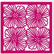 geometric poppy card
